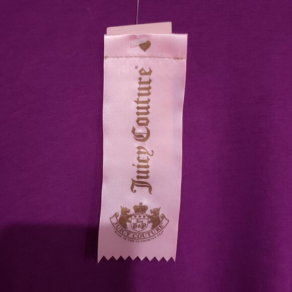 Juicy Couture Basic Short Sleeves Purple Top Size Medium - Picture 4 of 10